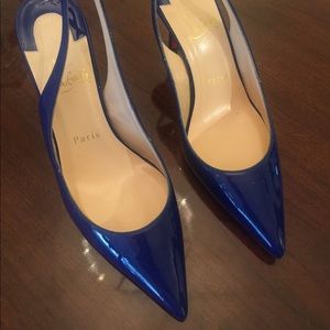 Louboutins - NEW - Patent Blue Leather - Size 37